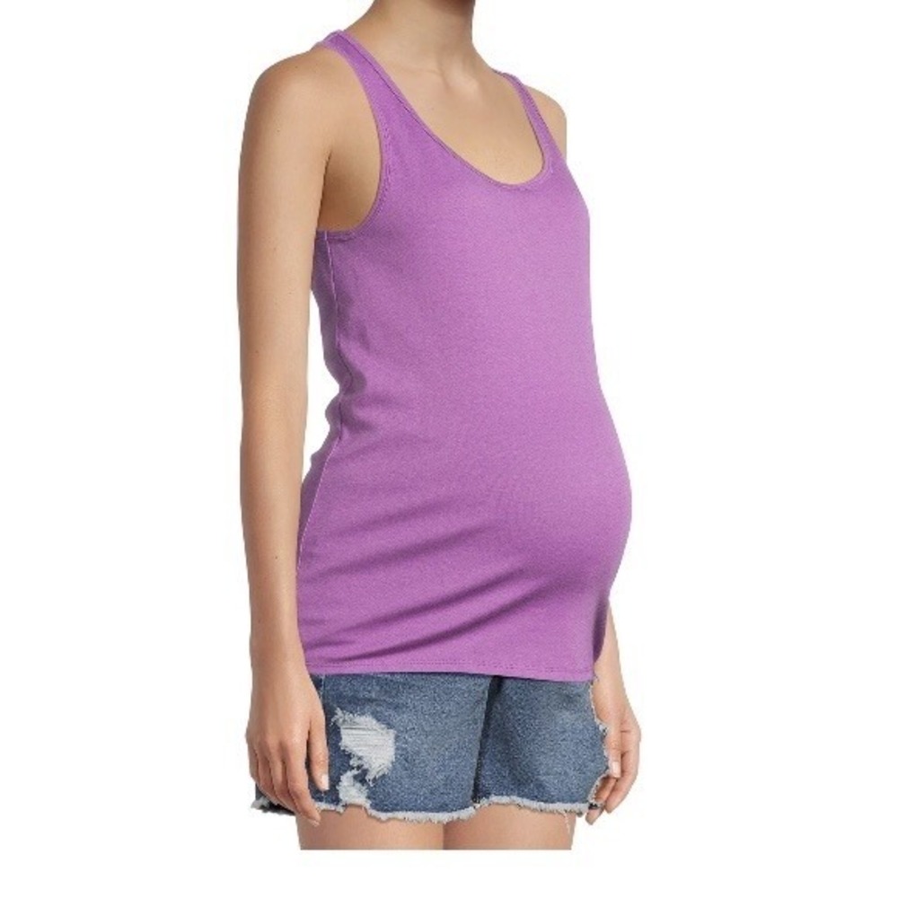 Time and Tru Womens Maternity Essentials Non Shirred Tank Top Large 12-14 New